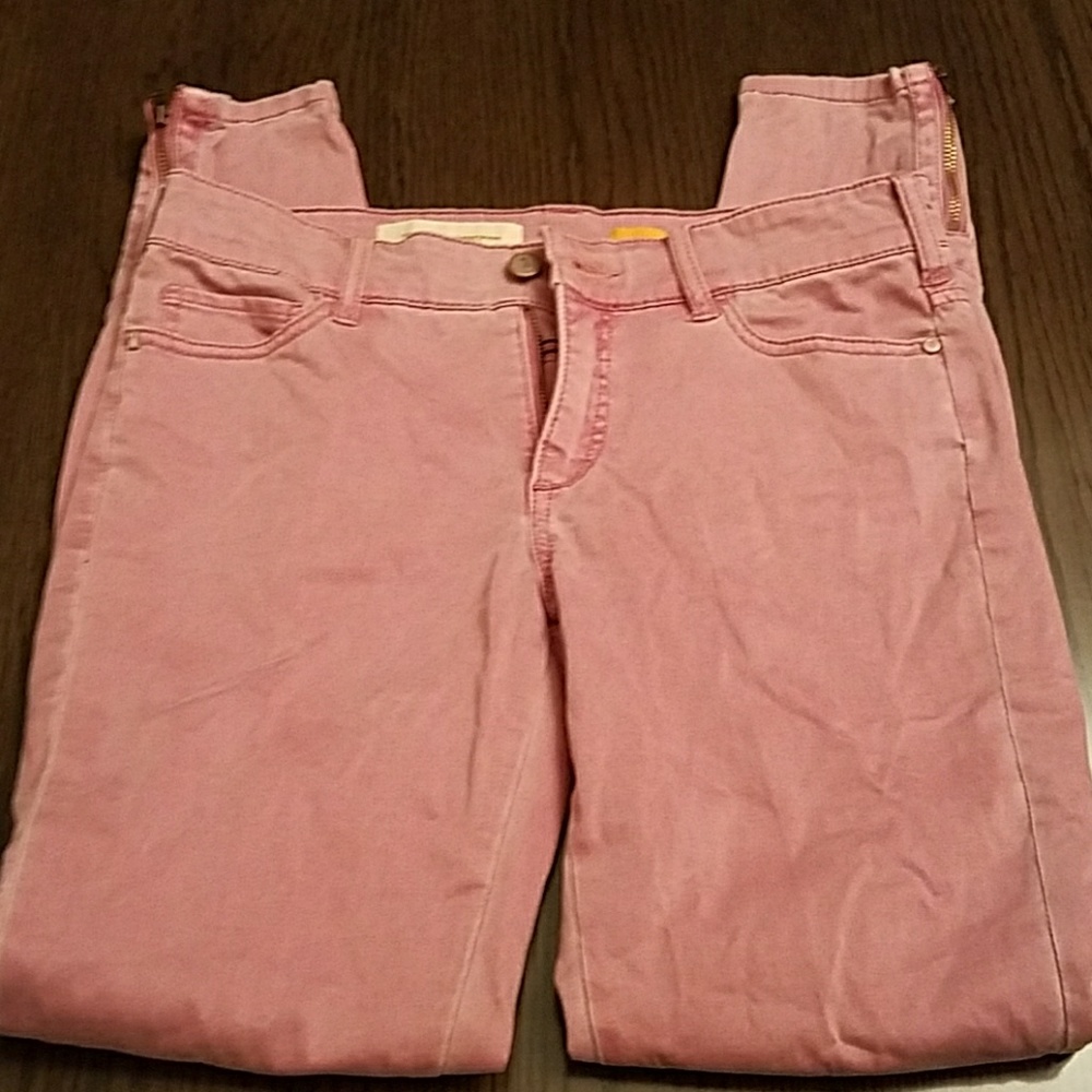 Pilcro pink velvet jeans